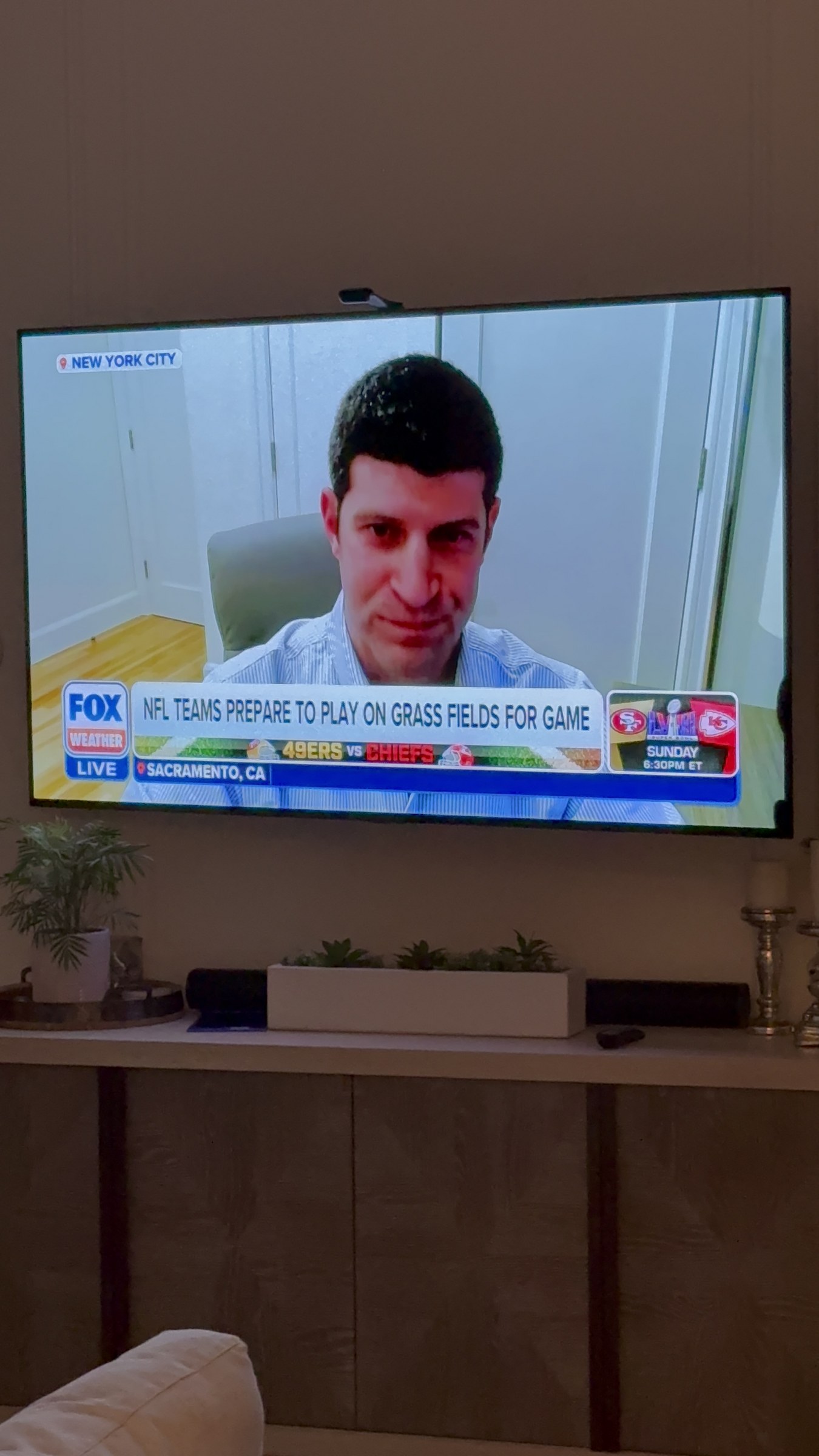 Dr. Goldwaser during a 2024 FOX Weather remote segment